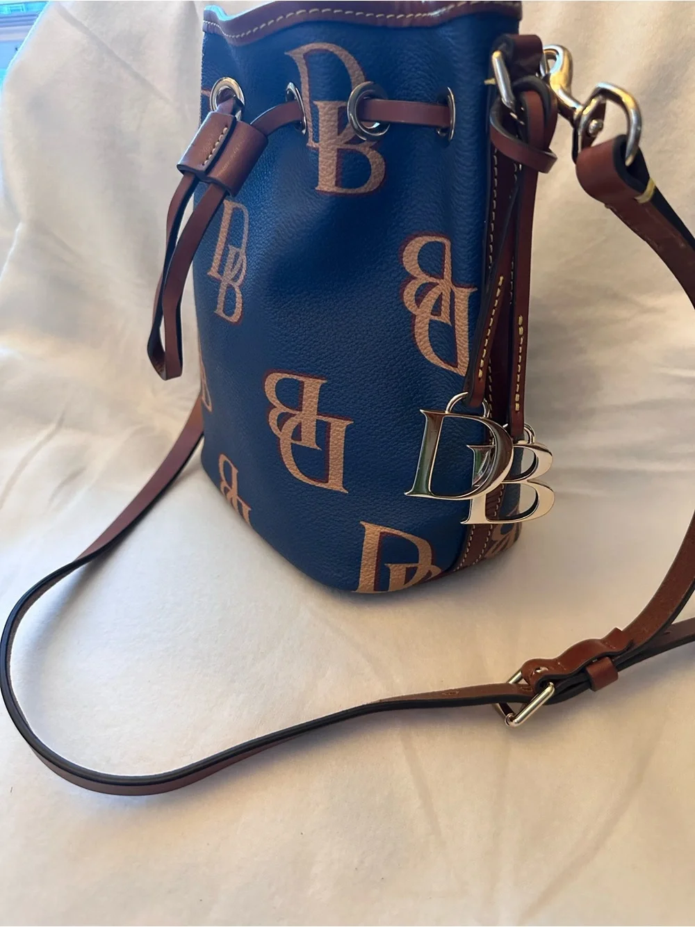 Dooney & Bourke Monogram Drawstring Shoulder Bag ~ Rare!!